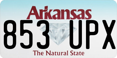 AR license plate 853UPX