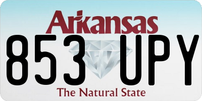 AR license plate 853UPY