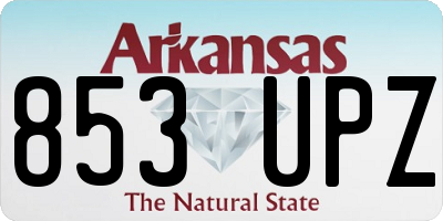 AR license plate 853UPZ