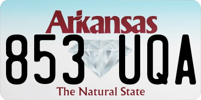 AR license plate 853UQA