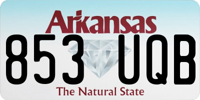 AR license plate 853UQB