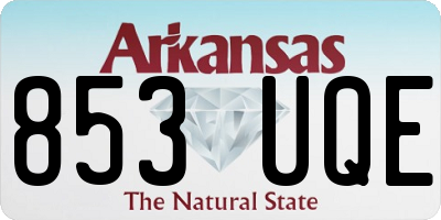 AR license plate 853UQE