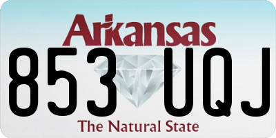 AR license plate 853UQJ