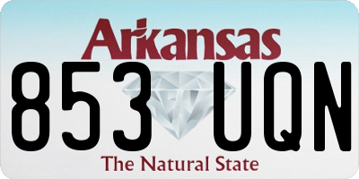 AR license plate 853UQN