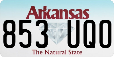 AR license plate 853UQO