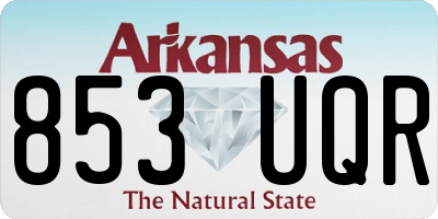 AR license plate 853UQR