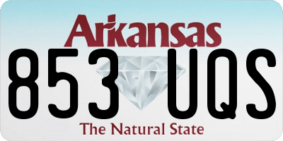 AR license plate 853UQS