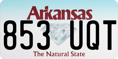 AR license plate 853UQT