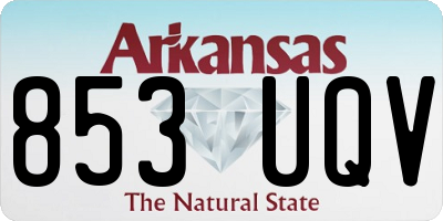AR license plate 853UQV