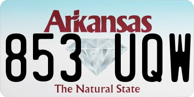 AR license plate 853UQW