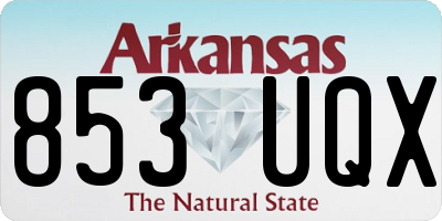 AR license plate 853UQX