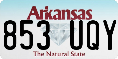 AR license plate 853UQY