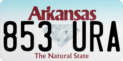 AR license plate 853URA