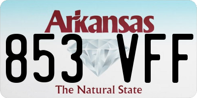 AR license plate 853VFF