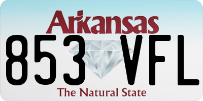 AR license plate 853VFL