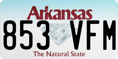 AR license plate 853VFM