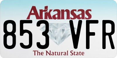 AR license plate 853VFR