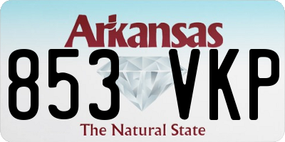 AR license plate 853VKP