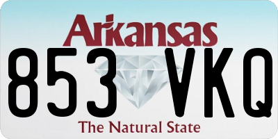 AR license plate 853VKQ