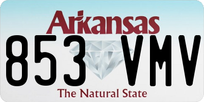 AR license plate 853VMV