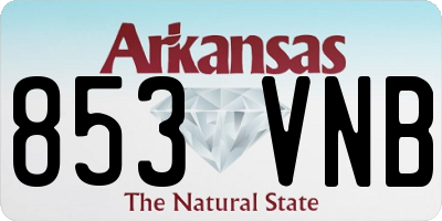 AR license plate 853VNB