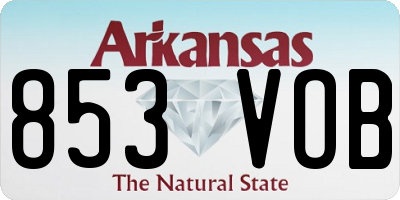 AR license plate 853VOB