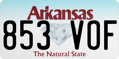 AR license plate 853VOF