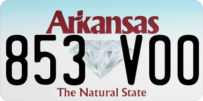 AR license plate 853VOO