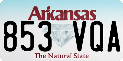 AR license plate 853VQA