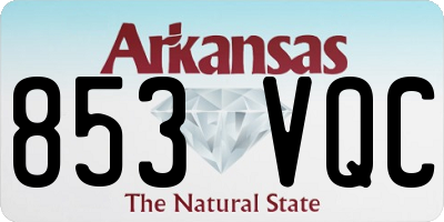 AR license plate 853VQC