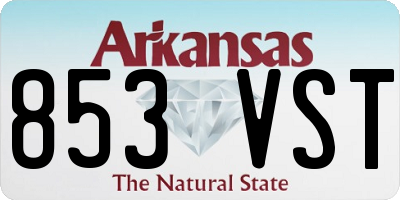 AR license plate 853VST