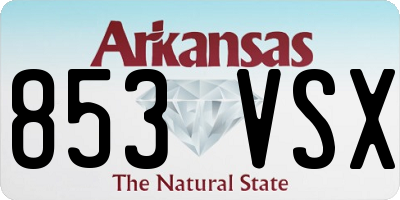 AR license plate 853VSX