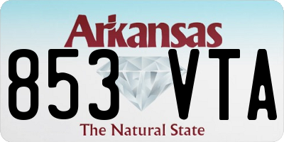 AR license plate 853VTA