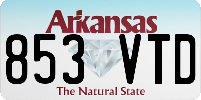 AR license plate 853VTD