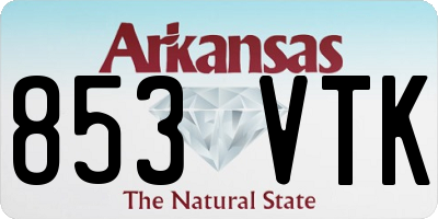 AR license plate 853VTK