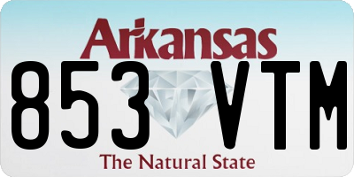 AR license plate 853VTM