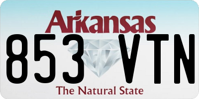 AR license plate 853VTN