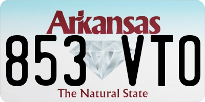 AR license plate 853VTO