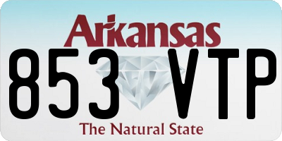 AR license plate 853VTP