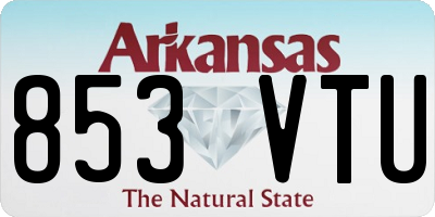 AR license plate 853VTU