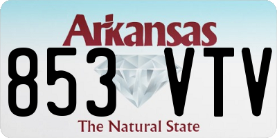 AR license plate 853VTV