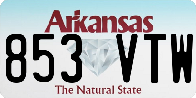 AR license plate 853VTW