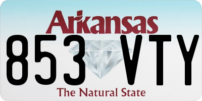 AR license plate 853VTY