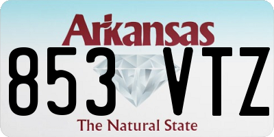 AR license plate 853VTZ