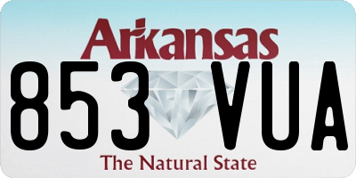 AR license plate 853VUA