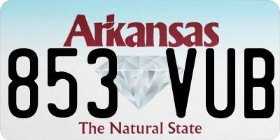 AR license plate 853VUB