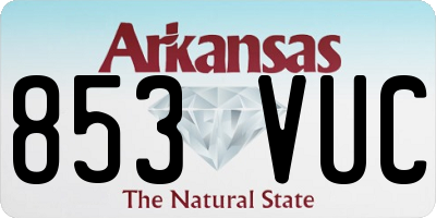 AR license plate 853VUC