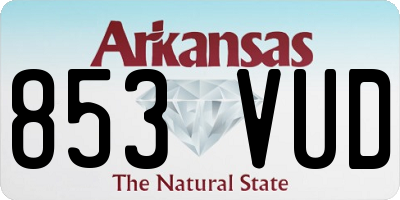 AR license plate 853VUD