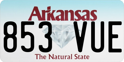 AR license plate 853VUE