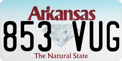 AR license plate 853VUG
